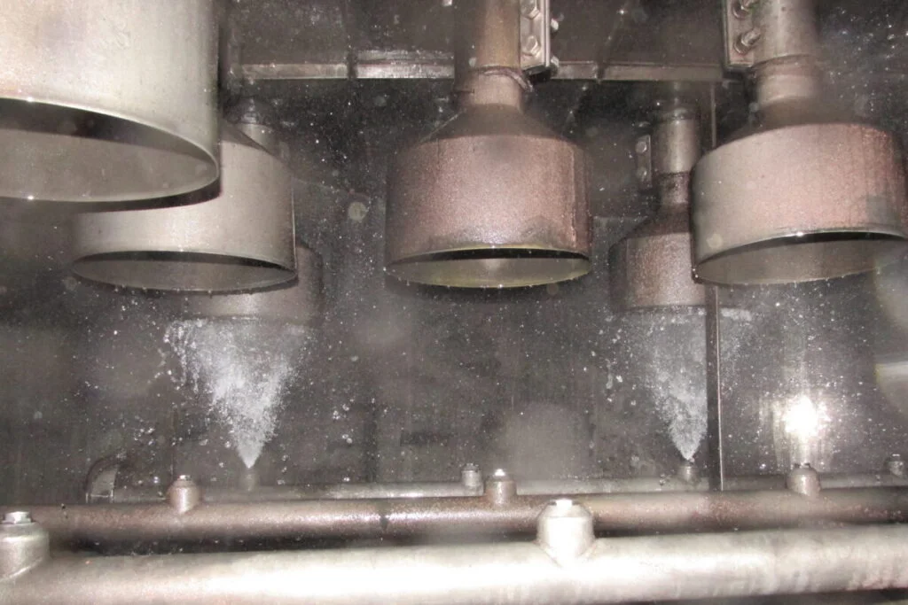 Interior close up of the VenturiPak Scrubber in use.