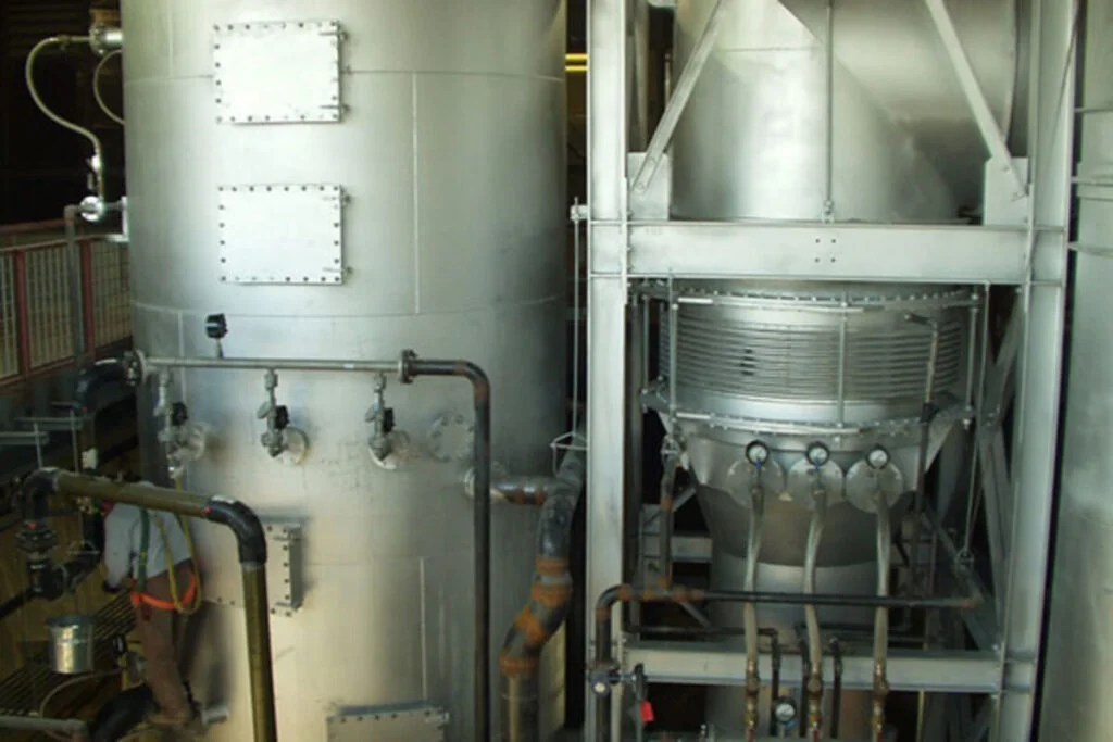 EnviroCare scrubbers being worked on by crew.